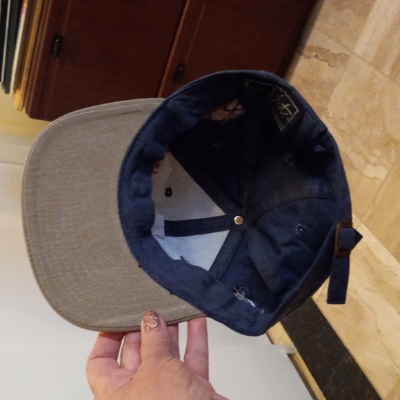 💯🧢Vintage Blue & Tan Denim "I ❤ Beanie Babies" Baseball Cap Adjustable Size - Picture 5 of 6